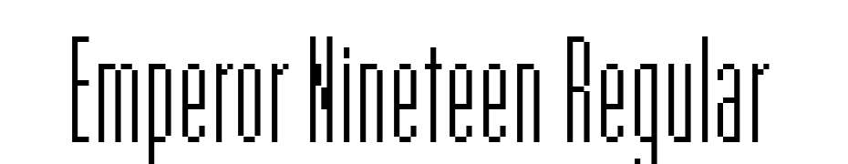 Emperor Nineteen Regular Font Download Free