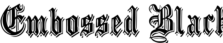 Embossed Black Normal Font Download Free