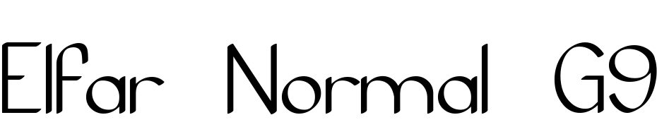 Elfar Normal G98 Font Download Free