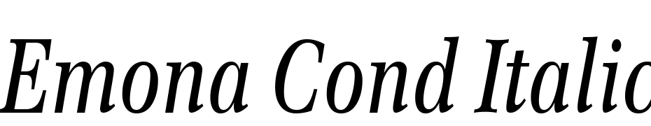 Emona Cond Italic Font Download Free