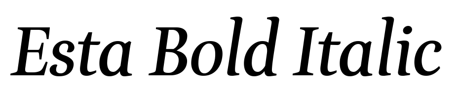 Esta Bold Italic Font Download Free