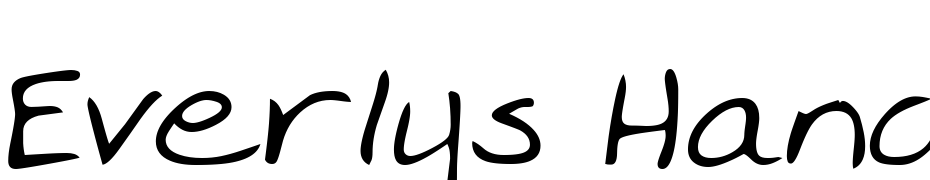 Everlys Hand Regular Font Download Free