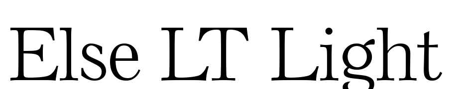 Else LT Light Font Download Free