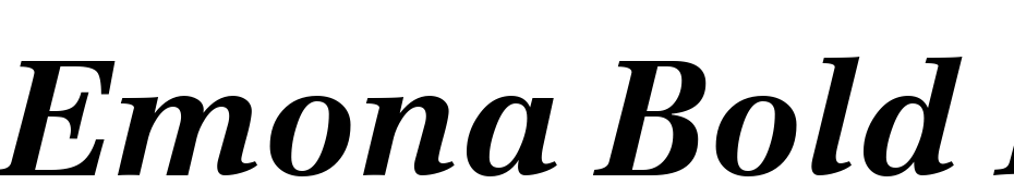 Emona Bold Italic Font Download Free