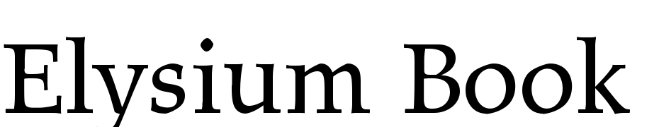 Elysium Book Plain Font Download Free