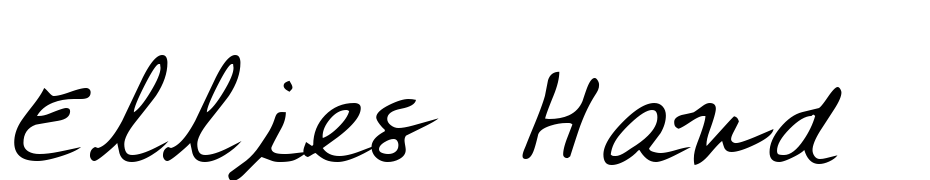 Ellies Hand Regular Font Download Free