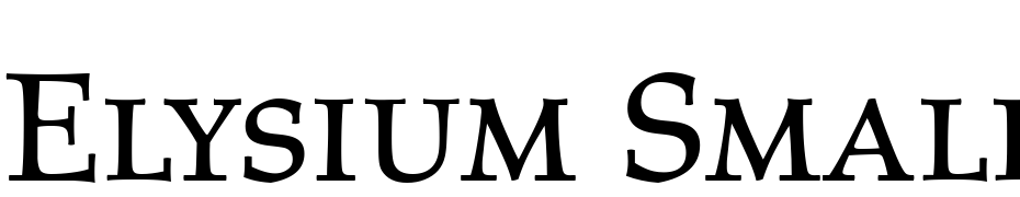 Elysium Small Caps LET Font Download Free