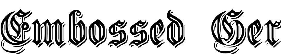 Embossed Germanica Font Download Free