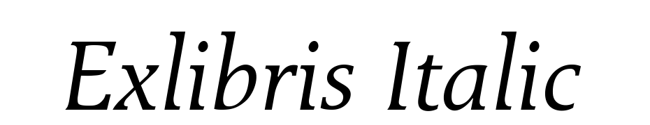 Exlibris Italic Font Download Free