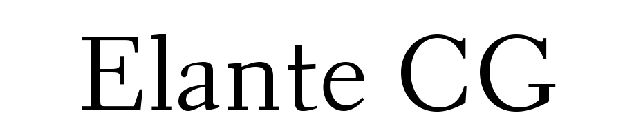 Elante CG Font Download Free