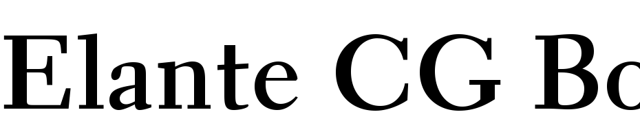 Elante CG Bold Font Download Free