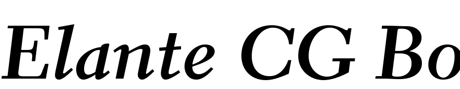 Elante CG Bold Italic Font Download Free