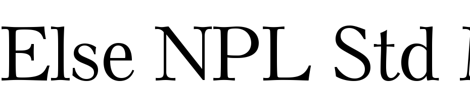 Else NPL Std Medium Font Download Free