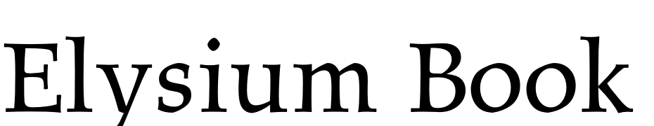 Elysium Book Plain Font Download Free