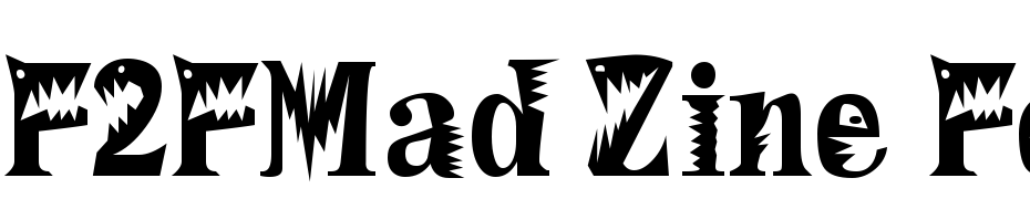 F2FMad Zine Fear Font Download Free