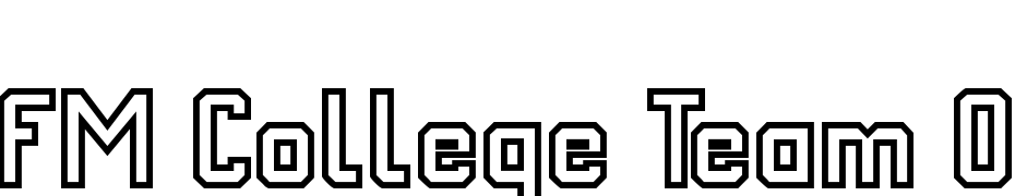 FM College Team Outline Font Download Free