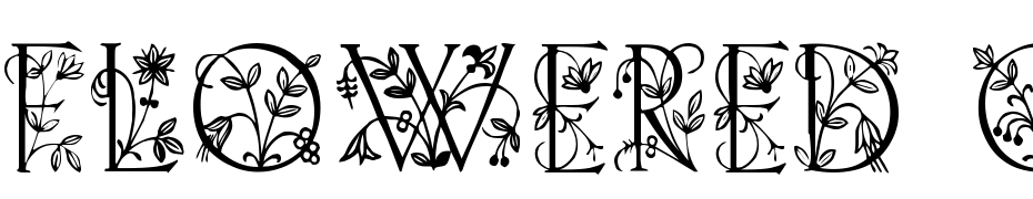 FLOWERED CAPS Font Download Free