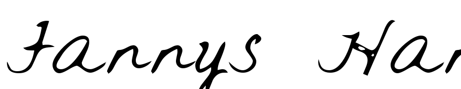 Fannys Hand Regular Font Download Free