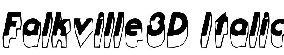 Falkville3D Italic Font Download Free