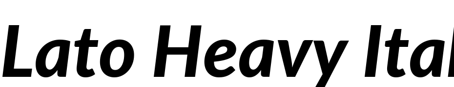 Lato Heavy Italic Font Download Free
