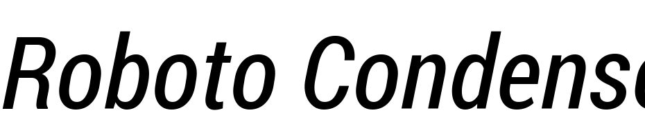 Roboto Condensed Italic Font Download Free