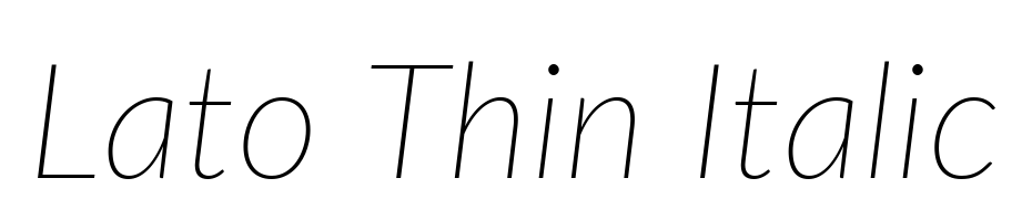 Lato Thin Italic Font Download Free