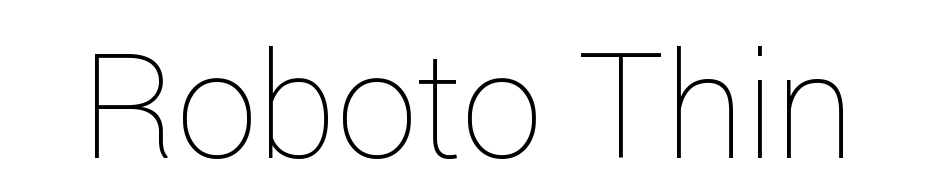 Roboto Thin Scarica Caratteri Gratis