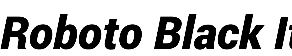 Roboto Black Italic Font Download Free