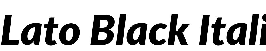 Lato Black Italic Font Download Free