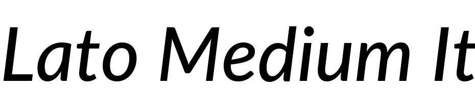 Lato Medium Italic Font Download Free