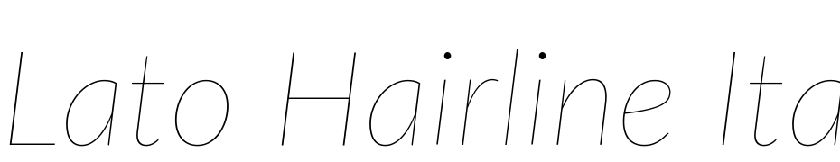 Lato Hairline Italic Yazı tipi ücretsiz indir