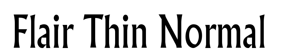 Flair Thin Normal Font Download Free