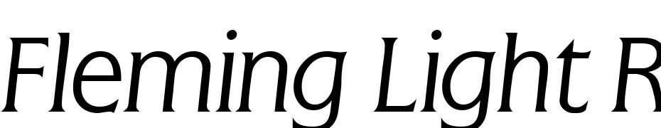 Fleming Light Regular Italic Font Download Free