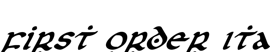First Order Italic Font Download Free