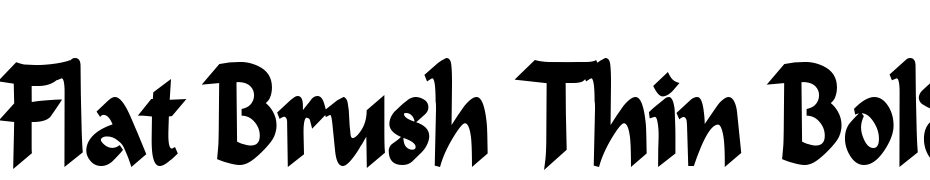 Flat Brush Thin Bold Font Download Free
