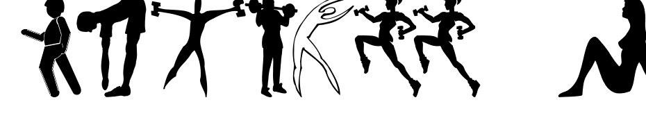 Fitness Silhouettes Font Download Free