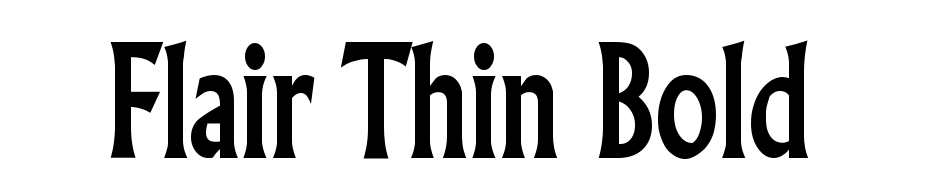 Flair Thin Bold Font Download Free