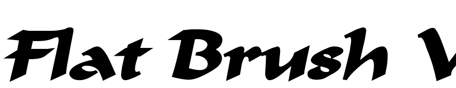 Flat Brush Wide Bold Italic Font Download Free