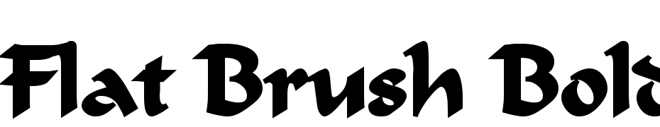 Flat Brush Bold Font Download Free