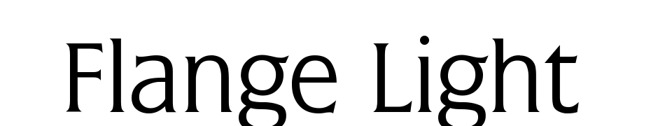 Flange Light Font Download Free