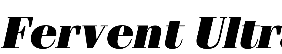 Fervent Ultra Regular Italic Font Download Free