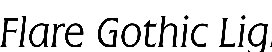 Flare Gothic Light Italic Font Download Free
