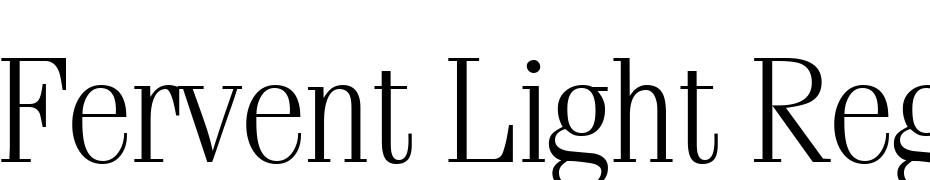 Fervent Light Regular Font Download Free