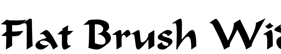 Flat Brush Wide Normal Font Download Free