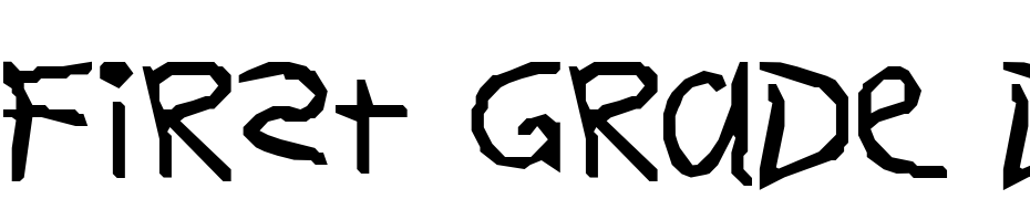 First Grade Display Caps SSK Regular Font Download Free