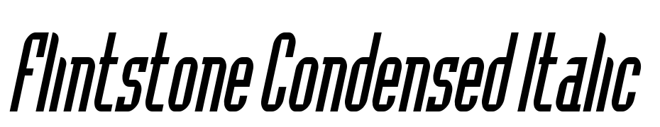 Flintstone Condensed Italic Font Download Free