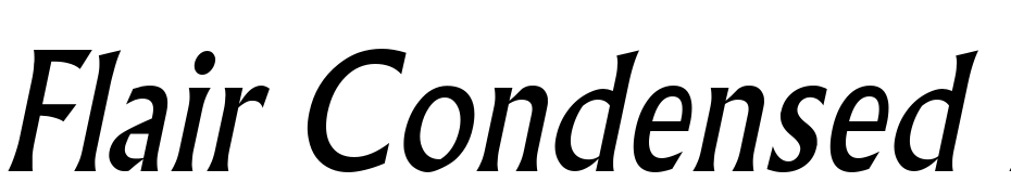 Flair Condensed Italic Font Download Free