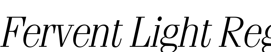 Fervent Light Regular Italic Font Download Free