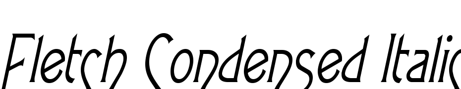 Fletch Condensed Italic Font Download Free