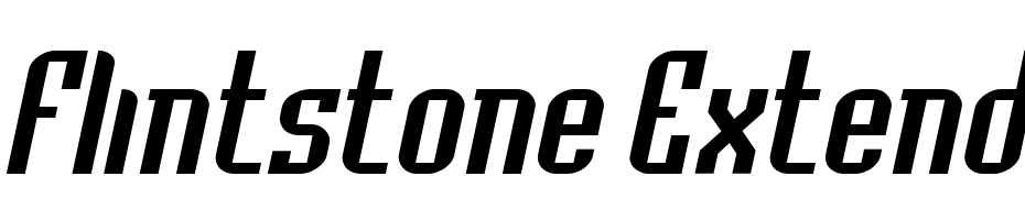 Flintstone Extended Italic Font Download Free